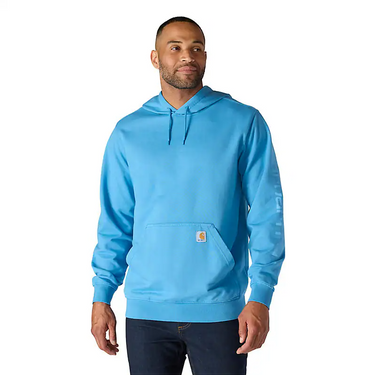 Carhartt Re-Engineered Relaxed Fit Midweight Garment Dyed French Terry Graphic Sweatshirt (Horizon Blue) Size L