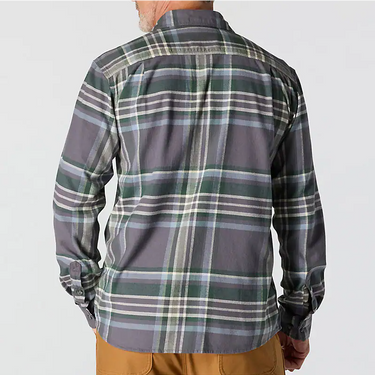 Carhartt Rugged Flex™ Relaxed Fit Midweight Flannel Long-Sleeve Plaid Shirt (Gravel) Size XXL