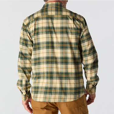 Carhartt Rugged Flex™ Relaxed Fit Midweight Flannel Long-Sleeve Plaid Shirt (Forestry Green) Size L
