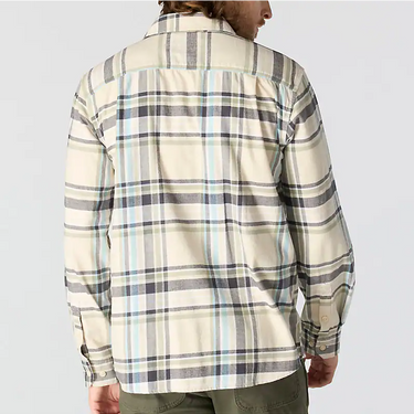 Carhartt Rugged Flex™ Relaxed Fit Midweight Flannel Long-Sleeve Plaid Shirt (Oat Milk) Size XXL