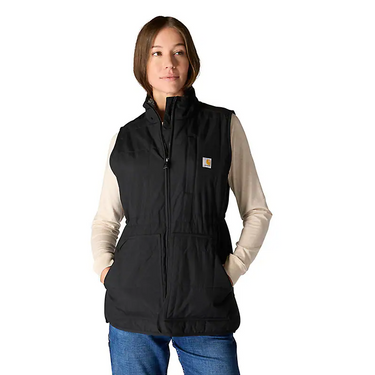 Carhartt Women's Rain Defender® Relaxed Fit Lightweight Insulated Mock-Neck Vest (Black) Size M