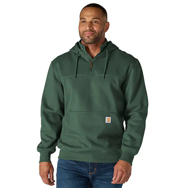Carhartt Rain Defender® Loose Fit Heavyweight Quarter-Zip Hoodie (Forestry Green) Size XXL