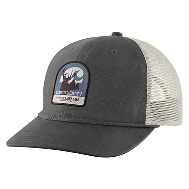 Carhartt Canvas Mesh-Back Deer Patch Cap (Shadow)