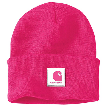Carhartt Knit Rubber Patch Beanie (Pink Glow)