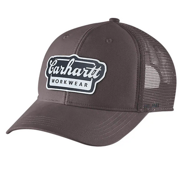 Carhartt Rugged Flex™ Twill Mesh-Back Script Patch Cap (Dark Sepia)