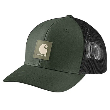Carhartt Rugged Flex® Twill Mesh-Back Logo Patch Cap (Forestry Green)