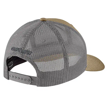 Carhartt Rugged Flex® Twill Mesh-Back Logo Patch Cap (Dark Khaki)