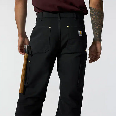 Carhartt Iconic BO1 Firm Duck Double-Front Dungaree (Black) Size 34x36