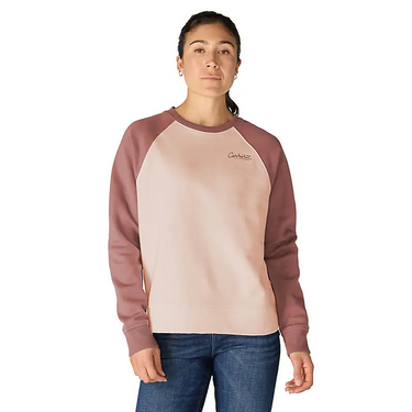 Carhartt Women's Sawyer Crewneck Sweatshirt (Light Coral) Size S