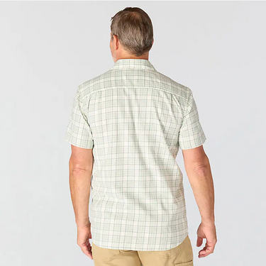 Carhartt Men's Bozeman Relaxed Short Sleeve Plaid Shirt (Smoked Teal) Size M