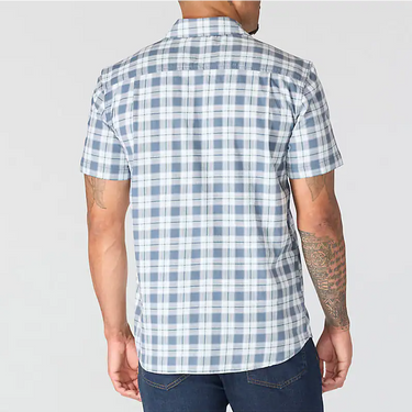 Carhartt Men's Bozeman Relaxed Short Sleeve Plaid Shirt (Iron Blue) Size M