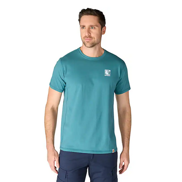 Carhartt Men's Force Relaxed Logo T-Shirt (Transformative Teal) Size L