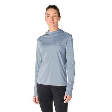 Carhartt Women's Force Sun Defender™ Relaxed LS Logo Hoodie (Blue Aura) Size M