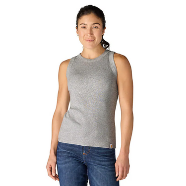 Carhartt Women's TENCEL™ Fiber Series Fitted Ribbed Tank (Heather Grey) Size S