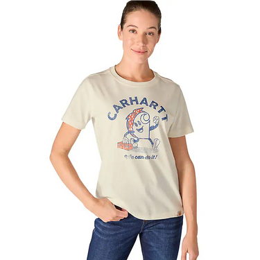 Carhartt Women's Irvine Relaxed Nettie T-Shirt (Eggshell) Size S