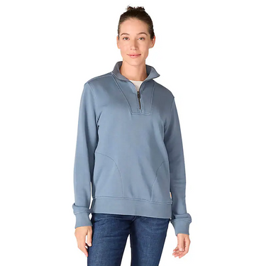 Carhartt Women's TENCEL™ Fiber Series Half-Zip Sweatshirt (Iron Blue) Size 3XL