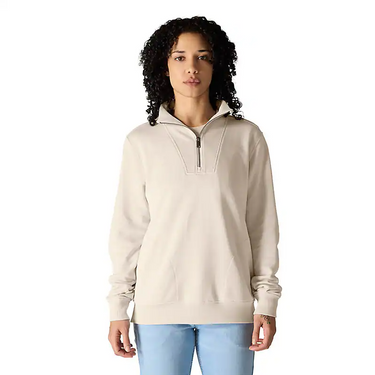 Carhartt Women's TENCEL™ Fiber Series Half-Zip Sweatshirt (Oat Milk) Size 3XL