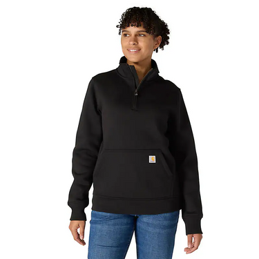 Carhartt Women's Clarksburg Quarter-Zip Sweatshirt (Black) Size S
