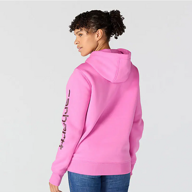 Carhartt Women's Iconic Clarksburg Logo Sweatshirt (Electric Fuchsia) Size 3XL
