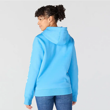 Carhartt Women's Iconic Clarksburg Logo Sweatshirt (Tranquil Blue Heather) Size 3XL