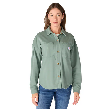Carhartt Women's Durham Knit Overshirt (Green Slate) Size XXL