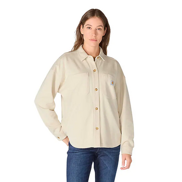 Carhartt Women's Durham Knit Overshirt (Oat Milk) Size XXL
