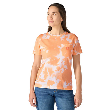 Carhartt Women's Irvine Relaxed T-Shirt (Coral Reef Watercolor Camo) Size M