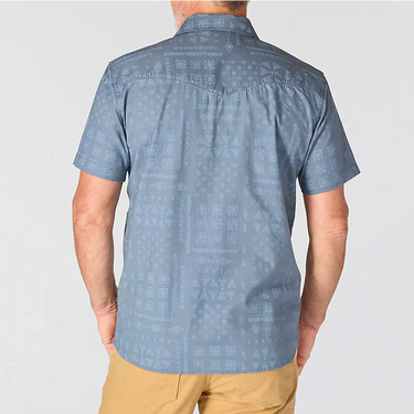 Carhartt Montana Bozeman Relaxed Short Sleeve Plaid Shirt (Iron Blue) Size 4XL