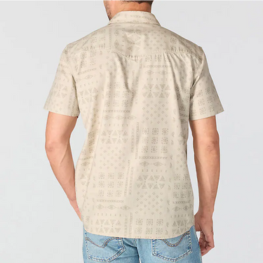 Carhartt Montana Bozeman Relaxed Short Sleeve Plaid Shirt (Cobblestone Bandana Print) Size LT