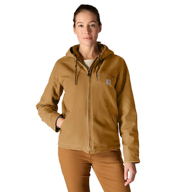 Carhartt Women's Women's Iconic Washed Duck Sierra Jacket (Carhartt Brown) Size XXL