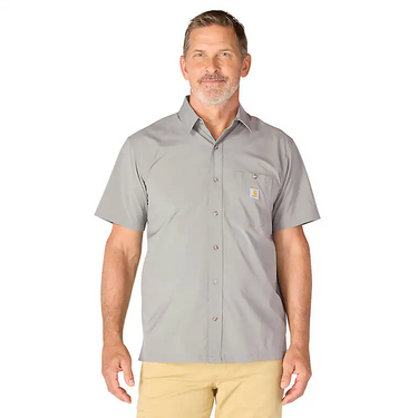 Carhartt Force Sun Defender™ Woven Relaxed Short Sleeve Shirt (Steel) Size 4XL