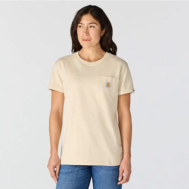 Carhartt Women's Dearborn Loose Rosie T-Shirt (Oat Milk) Size S