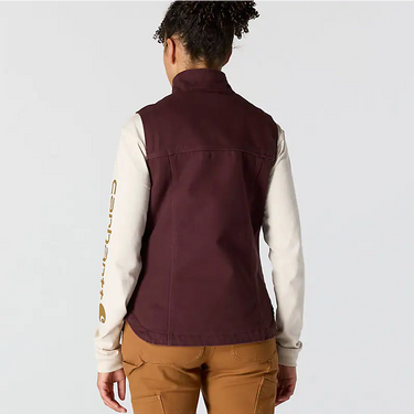 Carhartt Women's Washed Duck Mock Neck Vest (Blackberry) Size 3XL