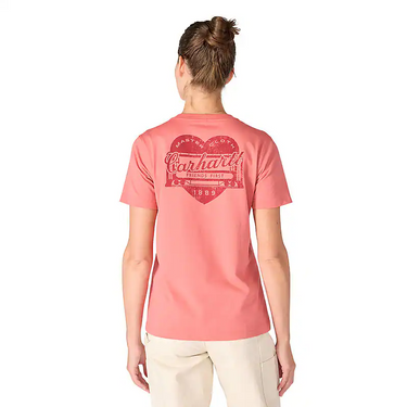Carhartt Women's Irvine Relaxed Heritage Heart T-Shirt (Light Amber) Size S
