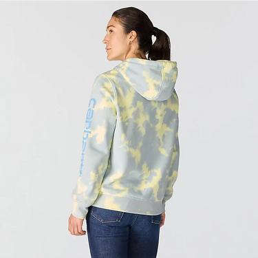 Carhartt Women's Marquette Printed Sweatshirt (Blue Aura Watercolor Camo) Size 3XL
