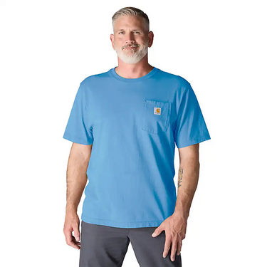 Carhartt Iconic K87 Pocket T-Shirt (Tranquil Blue) Size 2XLT