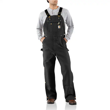 Carhartt Firm Duck Bib Overall (Black) Size 48x32