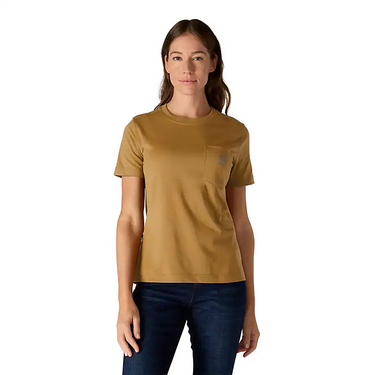 Carhartt Women's Irvine Relaxed T-Shirt (Carhartt Brown) Size S