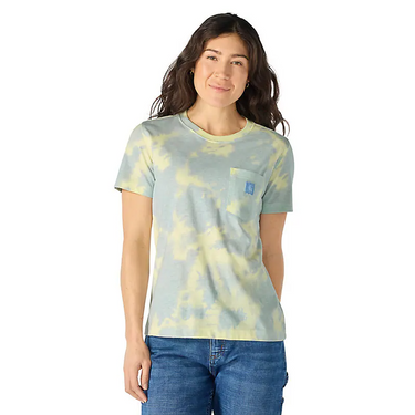Carhartt Women's Irvine Relaxed T-Shirt (Blue Aura Watercolor Camo) Size XXL