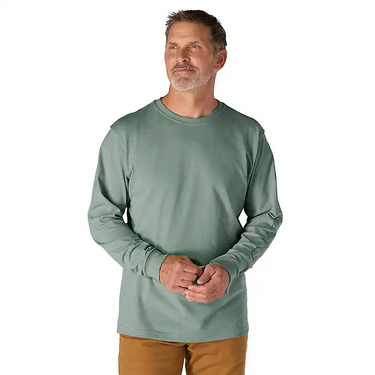 Carhartt Dearborn Loose LS Logo T-Shirt (Green Slate) Size M