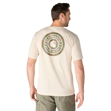 Carhartt Irvine Relaxed Camo Rivet T-Shirt (Oat Milk) Size M