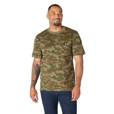 Carhartt Irvine Relaxed Camo T-Shirt (Army Green Camo) Size S