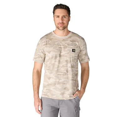 Carhartt Irvine Relaxed Camo T-Shirt (Fossil Tan Camo) Size S