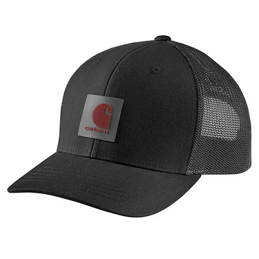 Carhartt Rugged Flex® Twill Mesh-Back Logo Patch Cap (Black)