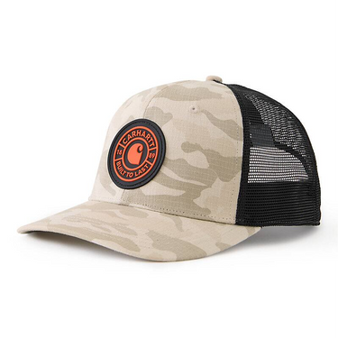 Carhartt Ripstop Mesh-Back Camo Cap (Fossil Tan Camo)