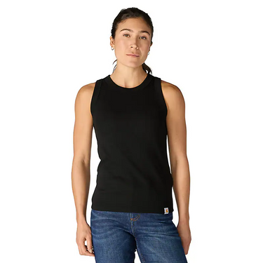 Carhartt Women's TENCEL™ Fiber Series Fitted Ribbed Tank (Black) Size S