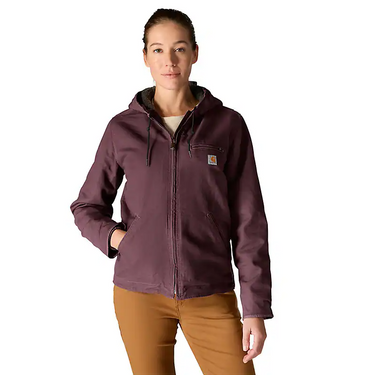 Carhartt Women's Iconic Washed Duck Sierra Jacket (Blackberry) Size S