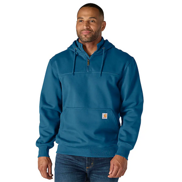 Carhartt Paxton 1/4-Zip Sweatshirt (Dark Tranquil Blue Heather) Size XL