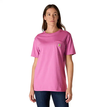 Carhartt Women's Iconic K87 Pocket T-Shirt (Electric Fuchsia) Size L