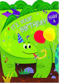 Dinosaur Tri-fold Birthday Card